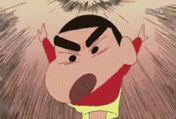 Rule 34 | 1boy, animated, animated gif, black hair, child, chinese text, crayon shin-chan, eyebrows, lowres, nohara shinnosuke, running, subtitle, thick eyebrows