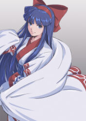 Rule 34 | 1girl, ainu clothes, blue eyes, blue hair, breasts, expressionless, hair ribbon, high heels, long hair, looking at viewer, nakoruru, ribbon, samurai spirits, small breasts, snk, solo, the king of fighters