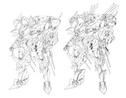 Rule 34 | armored core, armored core: for answer, concept art, from software, highres, mecha, monochrome, robot, tagme