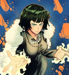 Rule 34 | 1girl, breasts, fubuki (one-punch man), green eyes, highres, large breasts, one-punch man, tagme