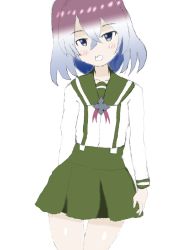 Rule 34 | 1girl, green skirt, highres, sagami-tan, sailor collar, school uniform, skirt, suspenders