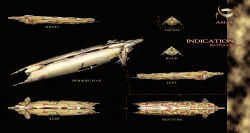 Rule 34 | amarr empire (eve online), battlecruiser (eve online), character sheet, commentary, concept art, dark background, emblem, eve online, from side, glowing, highres, keydrake, military vehicle, multiple views, original, science fiction, spacecraft, thrusters, vehicle focus