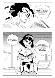 Rule 34 | 1boy, 1girl, absurdres, breasts, couple, dragon ball, dragon ball super, funsexydragonball, gohan beast, highres, husband and wife, large breasts, monochrome, muscular, muscular male, nipples, son gohan, tagme, thighs, videl