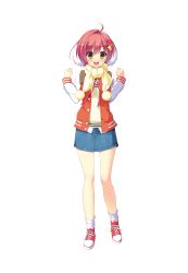 Rule 34 | 1girl, ameto yuki, doumyouji moemi, female focus, full body, highres, hooksoft, looking at viewer, official art, pure x connect, red hair, smee, solo, standing, tagme, transparent background, yellow eyes