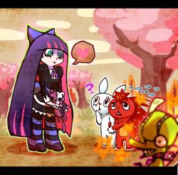 Rule 34 | 10s, chuck (psg), crossover, flaky (happy tree friends), happy tree friends, heart, honekoneko, panty &amp; stocking with garterbelt, smile, stocking (psg)