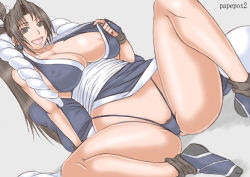 Rule 34 | breasts, fatal fury, large breasts, ninja, panties, papepox2, ponytail, shiranui mai, snk, the king of fighters, underwear