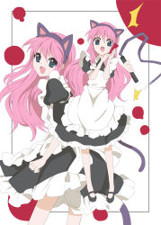Rule 34 | 10s, animal ears, blue eyes, candle, cat ears, cat tail, long hair, maid, open mouth, pink hair, sherlock shellingford, shoes, tail, tantei opera milky holmes, whip