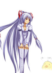 Rule 34 | 1girl, bird, blue hair, blush, boots, bow, breasts, cleavage, clothes pull, cross-laced footwear, dress shirt, embarrassed, female focus, frown, fujiwara no mokou, hair bow, holysnow, lace-up boots, leaning forward, long hair, nervous, no pants, ponytail, red eyes, shirt, shirt pull, shirt tug, silver hair, simple background, solo, standing, straight hair, thigh boots, thighhighs, touhou, translated, very long hair, white background