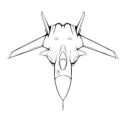 Rule 34 | aircraft, airplane, canards, fighter jet, forward-swept wing, greyscale, jet, lineart, military, military vehicle, monochrome, naginami, no humans, original, simple background, su-47, su-47 berkut, vehicle focus, white background