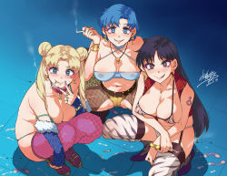 Rule 34 | 3girls, animal print, arm warmers, bikini, bishoujo senshi sailor moon, bishoujo senshi sailor moon s, black hair, blue eyes, blue hair, blue nails, blush, bracelet, breasts, cameltoe, choker, cigarette, cleavage, cleft of venus, collarbone, commentary, commentary request, condom, corruption, covered erect nipples, crescent moon, cross, cross earrings, cum, cum on floor, dated, derivative work, dot nose, double bun, drop earrings, earrings, eyebrows, eyelashes, facial mark, fingernails, fishnet legwear, fishnets, full body, garter straps, grin, hair bun, heart, high heels, hino rei, jacket, jewelry, large breasts, leopard print, licking lips, long fingernails, long hair, looking at viewer, mars symbol, meme, mercury symbol, micro bikini, mizuno ami, mizuryu kei, moon, multiple girls, nail polish, naughty face, navel, on floor, panties, pantyhose, parted lips, pendant, purple nails, ring, sailor moon redraw challenge (meme), screenshot redraw, shoes, short hair, shoulder tattoo, signature, skindentation, smile, smoking, spread legs, squatting, swimsuit, tattoo, teeth, thighhighs, thong, toeless footwear, tongue, tongue out, torn clothes, torn legwear, tsukino usagi, twintails, underwear, used condom, v, zebra print